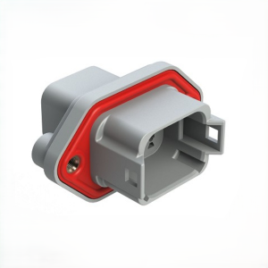 AT04-08PA-PM05 Automotive Connectors 8-Way Flange Mount Receptacle with Gasket, Pin, Threaded Amphenol