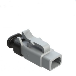 Amphenol ATM06-2S-SR01GY :2-Way Plug, Female with Strain Relief,Rectangular,Grey