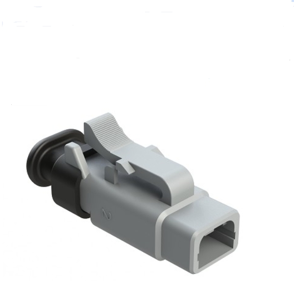 Amphenol ATM06-2S-SR01GY :2-Way Plug, Female with Strain Relief,Rectangular,Grey