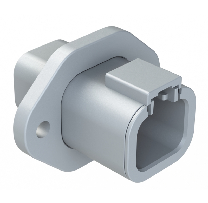 ATP04-4P-PM01Amphenol 4-Way Receptacle, Male Flange