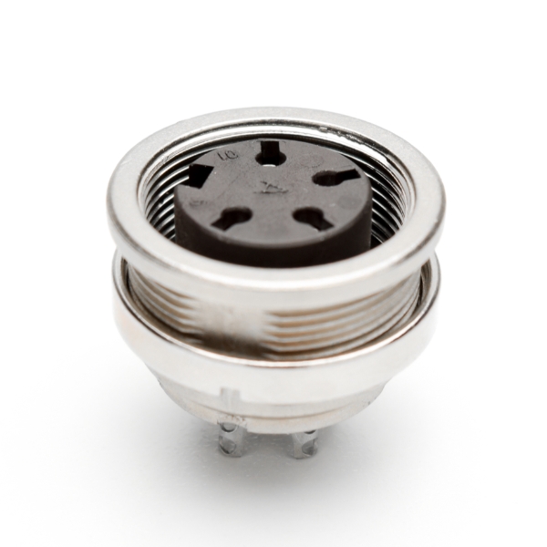 C091 31N004 100 2 Connectors  M16 Front mounting female metal receptacle with O-ring seal and ring nut mount Amphenol