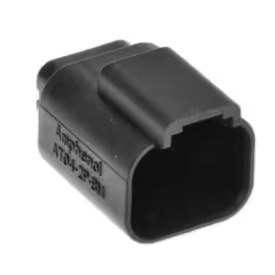 AT04-2P-BM03 Conectores automotrices2 Position PCB Flangeless (Snap Fit) Board Mount Receptacle Amphenol