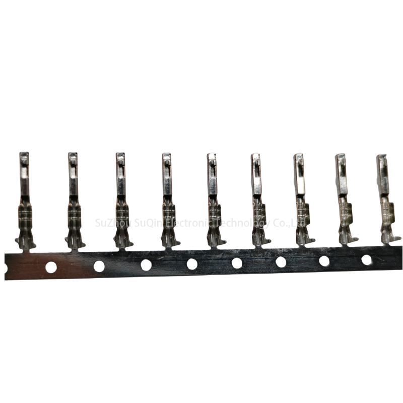 5600230748:  CTX50 Receptacle Terminal, Unsealed, Tin Plating, L-Grip, D-Wind, Left Payoff FOR MOLEX