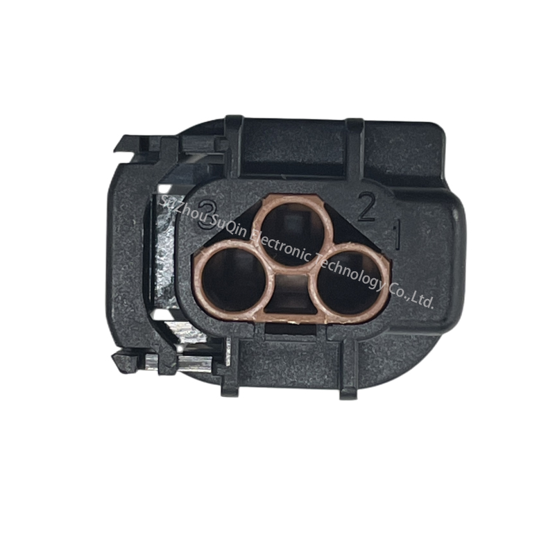 Black connector 3-hole car insert/waterproof sheath